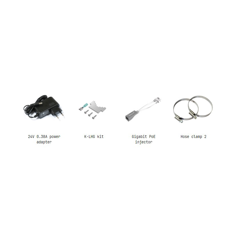 محتویات جعبه رادیو وایرلس میکروتیک مدل LHG-5axD-LHG 5 ax